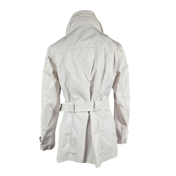 Jones New York Cream Double-Breasted Trench Coat with Belt Size Small - Picture 2 of 6
